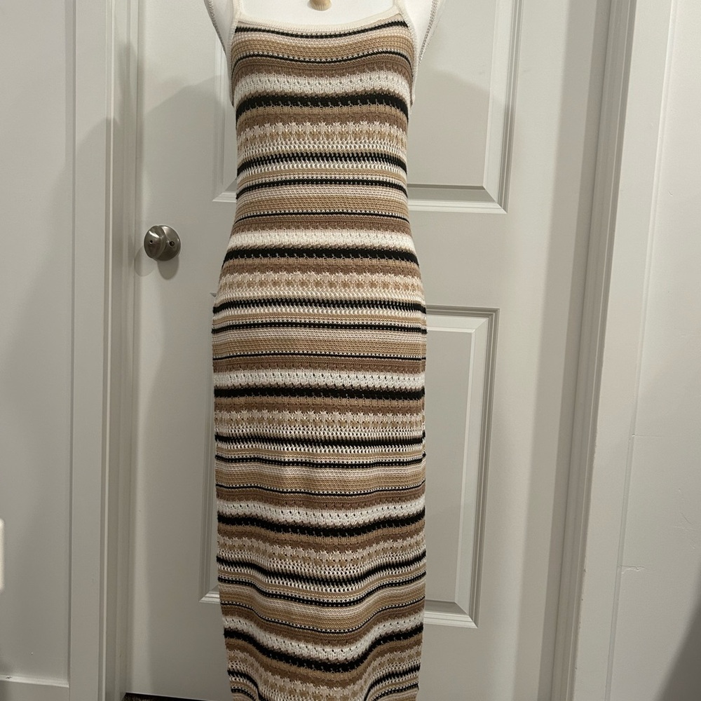 No Boundaries Multicolor Striped Maxi Dress